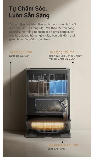 Robot Hút Bụi Lau Nhà Mova S70 Roller