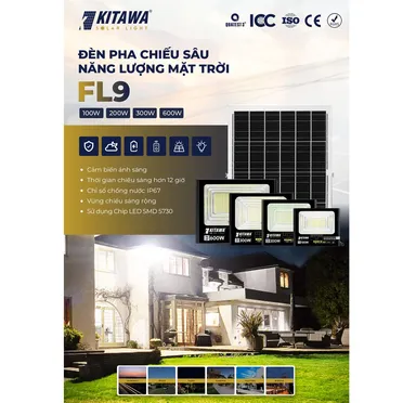 Đèn Năng Lượng Mặt Trời Kitawa FL9100 1