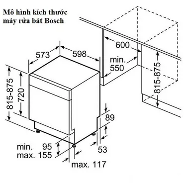 Máy Rửa Bát Bosch SMS4EVI14E Series 4 5