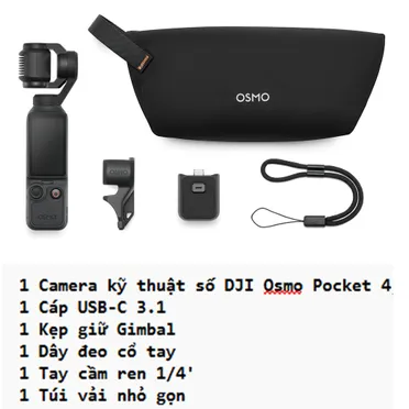 Camera Kỹ Thuật Số DJI Osmo Pocket 4 Standard Combo