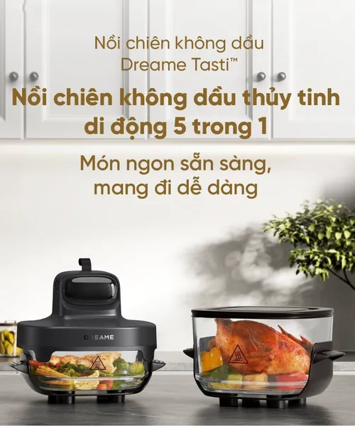 Nồi Chiên Không Dầu 2 Lòng Nồi Dreame Tasti PT60