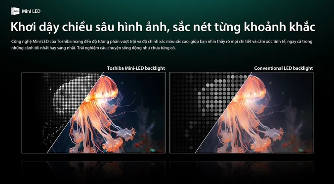 Smart Tivi Mini LED Toshiba AI 4K 55 Inch 55Z670RP 6