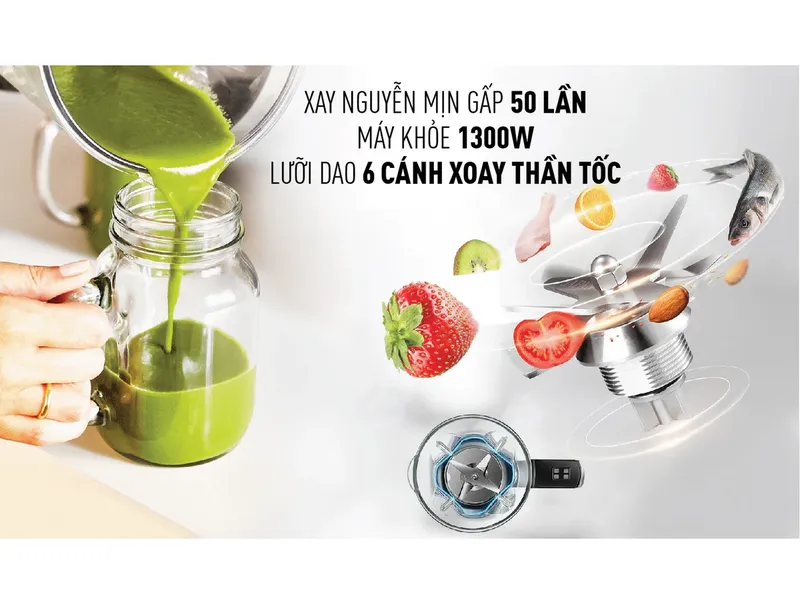 Máy Xay Sinh Tố Và Làm Sữa Hạt Đa Năng Tefal UBB BL985A31 - 1300W