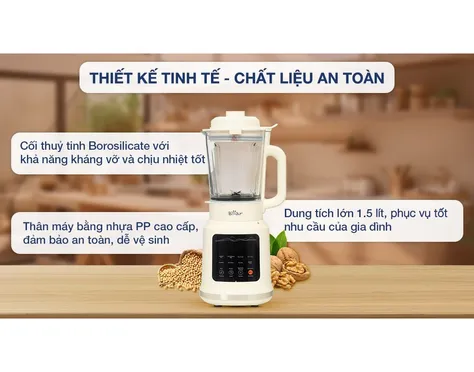 Máy Làm Sữa Hạt Đa Năng Bear BCB-E153W2 11