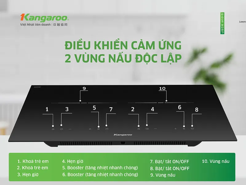 Bếp Điện Từ Đôi Kangaroo KGIC50D3C