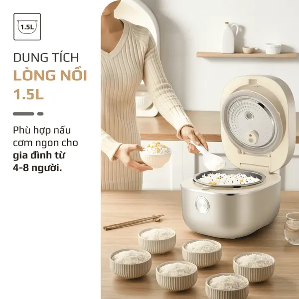 Nồi Cơm Điện Cao Tần Olivo RC800IH 1.5 Lít