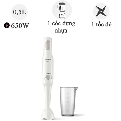 Máy xay sinh tố cầm tay Philips HR2531/00 650W