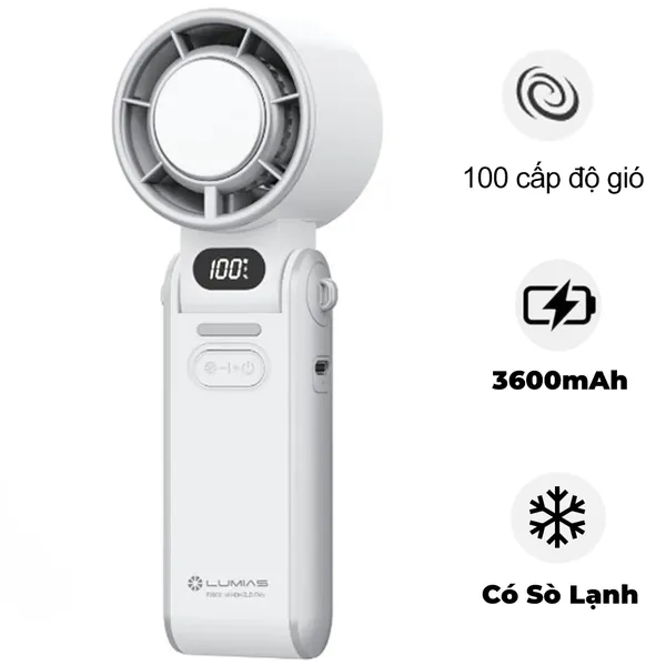 Quạt Cầm Tay Mini Có Sò Lạnh Lumias F3600