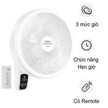 Quạt Treo Tefal Turbo Silence Plus VH687690 - Trắng Cánh Trắng