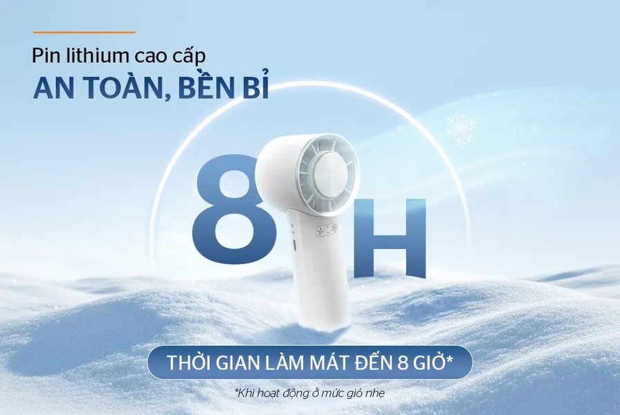 Quạt Sạc Mini Cầm Tay Có Sò Lạnh Sunhouse SHD7113