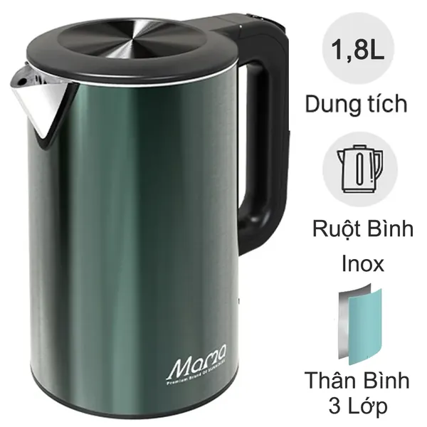Ấm Đun Siêu Tốc 3 Lớp Sunhouse Mama SHD1389 1.8 Lít