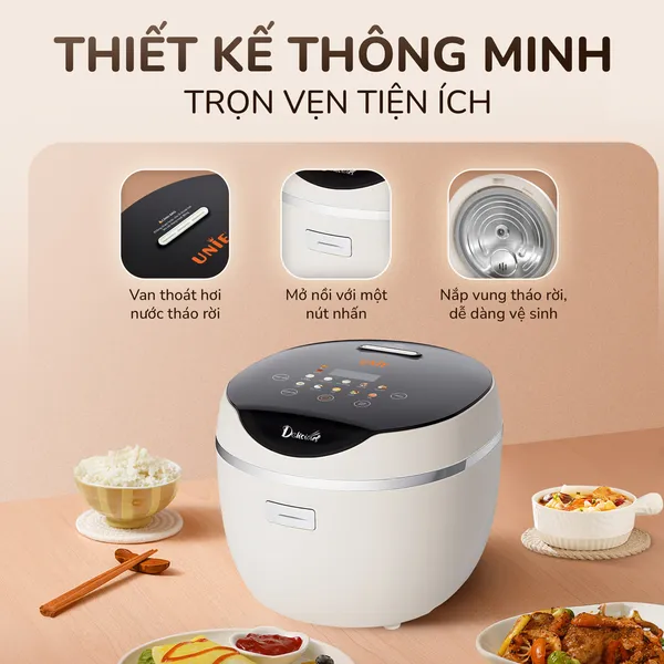 Nồi Cơm Điện Tử Unie URC612 1.2 Lít