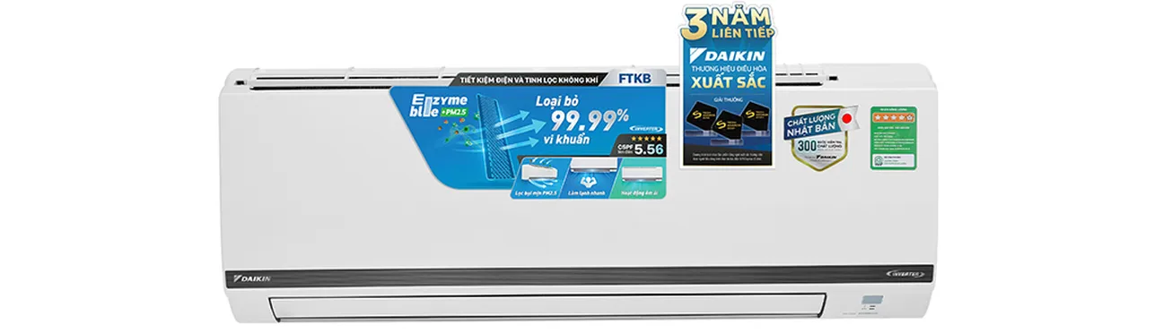 Máy Lạnh Daikin Inverter 1.5 HP FTKB35WMVMV/RKB35WMVMV