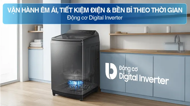 Máy Giặt Samsung Inverter 12.5 Kg WA40F12E4CSV