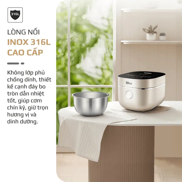 Nồi Cơm Điện Cao Tần Olivo RC800IH 1.5 Lít