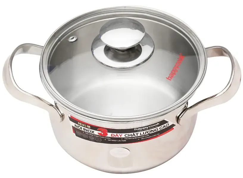 Nồi inox 3 đáy Happycook N16-NMG 16 cm