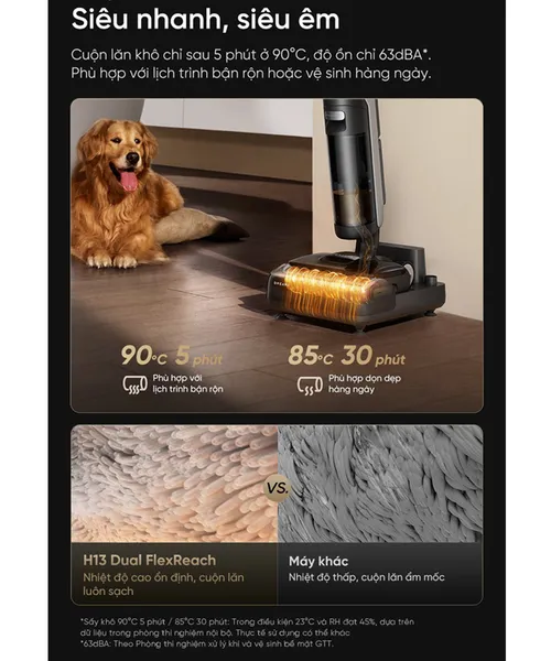 Máy Hút Bụi Lau Sàn Cầm Tay Dreame H13 Dual Flexreach