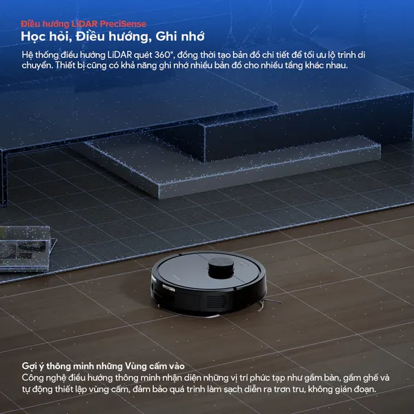 Robot Hút Bụi Roborock Q7 Pro Max Màu Đen