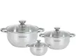 Bộ nồi inox 3 đáy Sunhouse SH334 16-20–24 cm