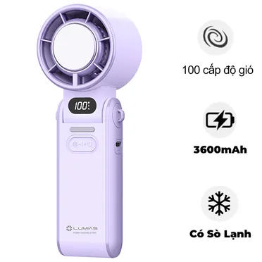 Quạt Cầm Tay Mini Có Sò Lạnh Lumias F3600 Purple