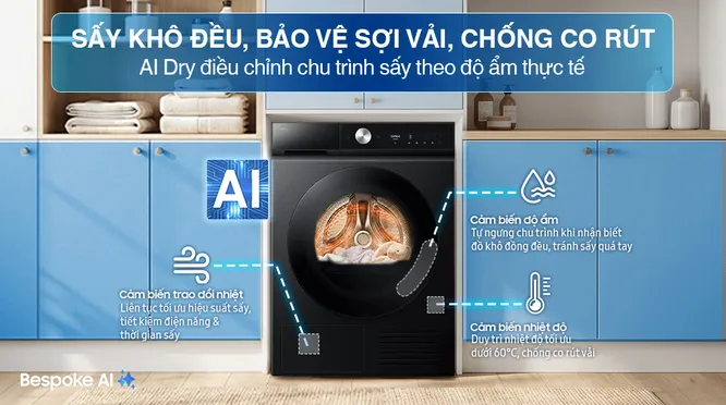 Máy Sấy Bơm Nhiệt Samsung 10 Kg DV10BB9440GBSV