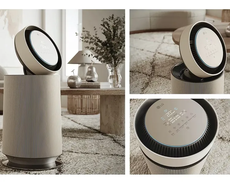 Máy Lọc Không Khí LG 360 Độ Alpha 1 Tầng Màu Vàng Be AS65GDBY0
