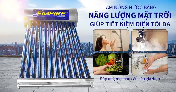 Máy Nước Nóng Năng Lượng Mặt Trời Empire PPR 1214 140 Lít 12