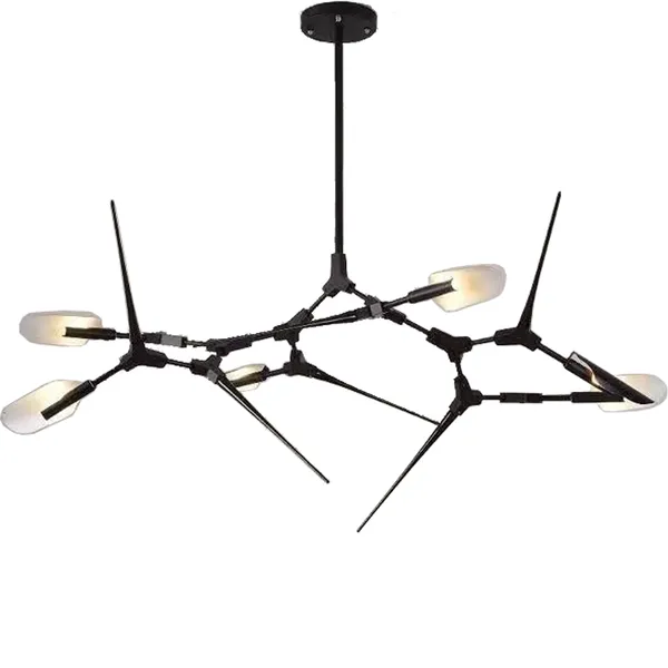 Đèn treo trần thủy tinh ECODL5 Đen