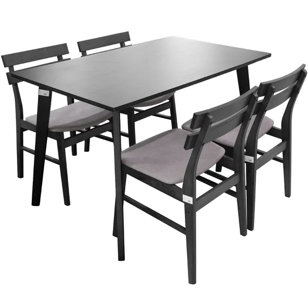 Bộ Bàn ăn Fiesta WM1781A-DT5 + 4 Ghế ăn Delvin WM1968-DC Nâu