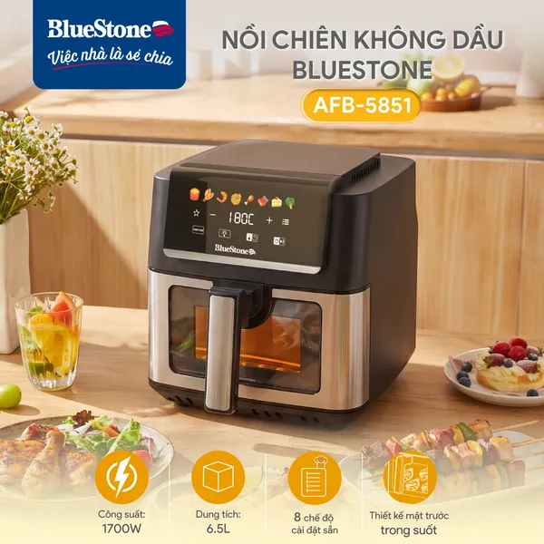 Nồi Chiên Không Dầu BlueStone AFB-5851 6.5 Lít