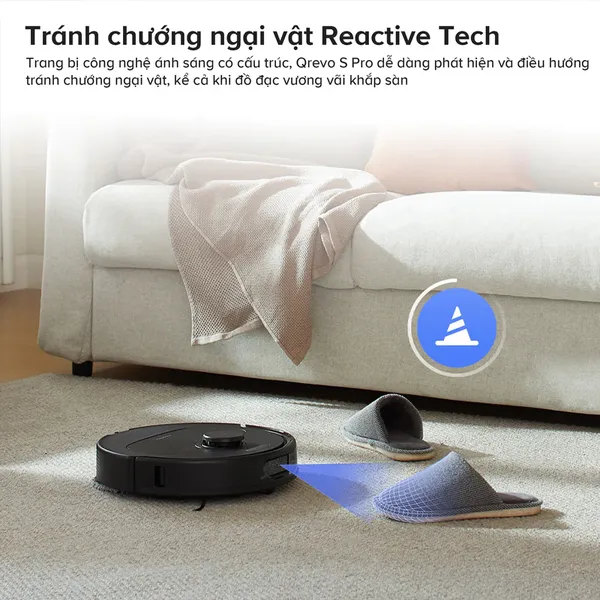 Robot Hút Bụi Roborock Qrevo S Pro Màu Trắng