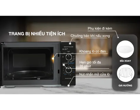 Lò Vi Sóng Có Nướng Sharp R-G251TV-BK 25 Lít - Xuất Xứ Thái Lan 8