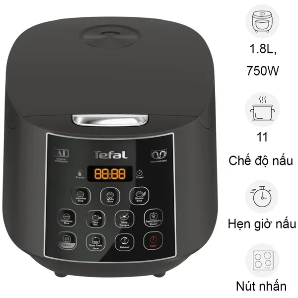 Nồi Cơm Điện Tử Tefal RK736B68 1.8 Lít