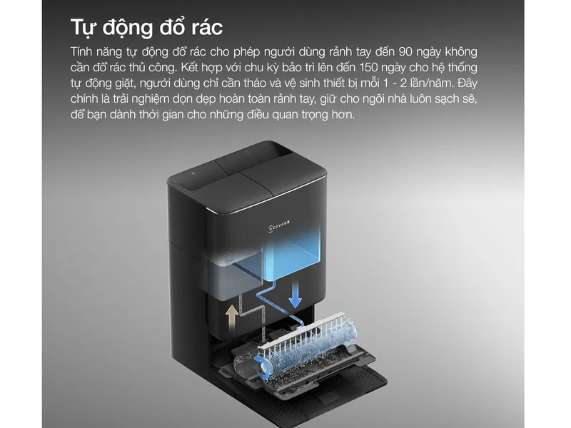 Robot Hút Bụi Thông Minh Ecovacs T90 PRO OMNI Màu Đen