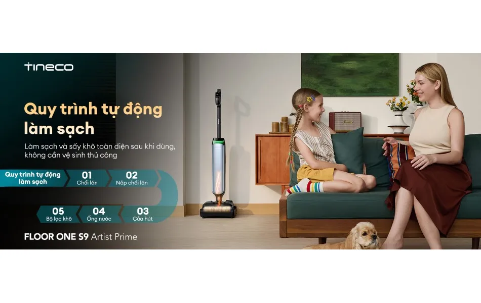 Máy Lau Sàn Hút Bụi Tineco Floor One S9 Artist Prime
