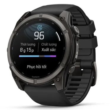 Đồng Hồ Thông Minh Garmin fenix 9 51mm Viền Titanium Carbon Dây Silicone 0