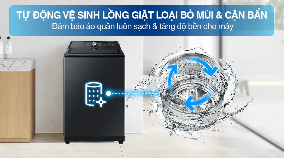 Máy Giặt Samsung Ecobubble Inverter 17 Kg WA17CG6442BDSV