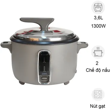 Nồi Cơm Điện Nắp Rời Happy Cook HCD-360G 3.6 Lít