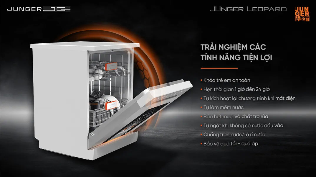 Máy Rửa Bát Junger DWJ-140 - Xuất Xứ Thái Lan
