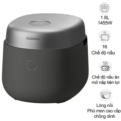 Nồi Cơm Điện Tử Áp Suất Cao Tần Cuckoo CRP-NHTR1010FB 1.8 Lít - Xuất Xứ Hàn Quốc