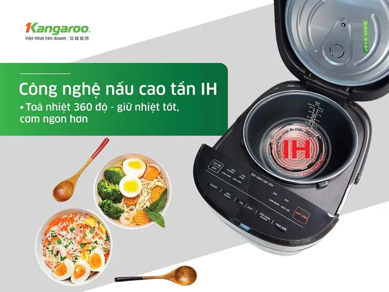 Nồi Cơm Điện Cao Tần Kangaroo KG15RIH1 1.5 Lít