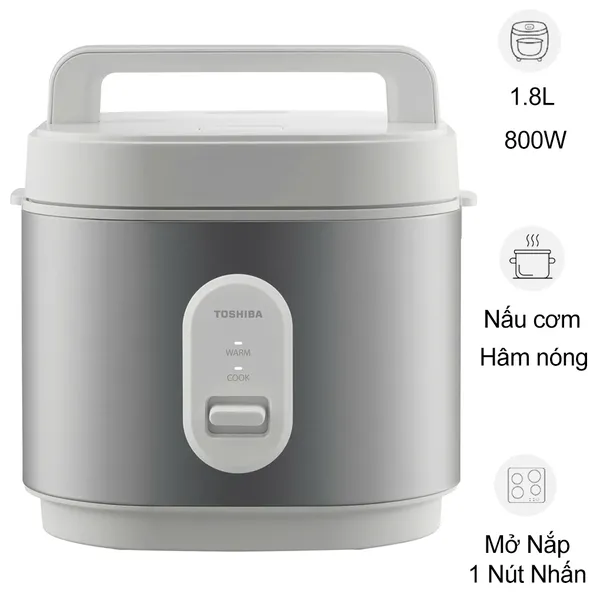 Nồi Cơm Điện Nắp Gài Toshiba RC-18JRUVN(W) 1.8 Lít