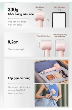 Máy Sấy Tóc Tốc Độ Cao Dreame AHD12A Màu Hồng 5