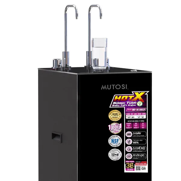 Máy Lọc Nước Ion Kiềm Hydrogen Nóng Lạnh Nguội Mutosi MP-N109CP Làm Nóng Tức Thì