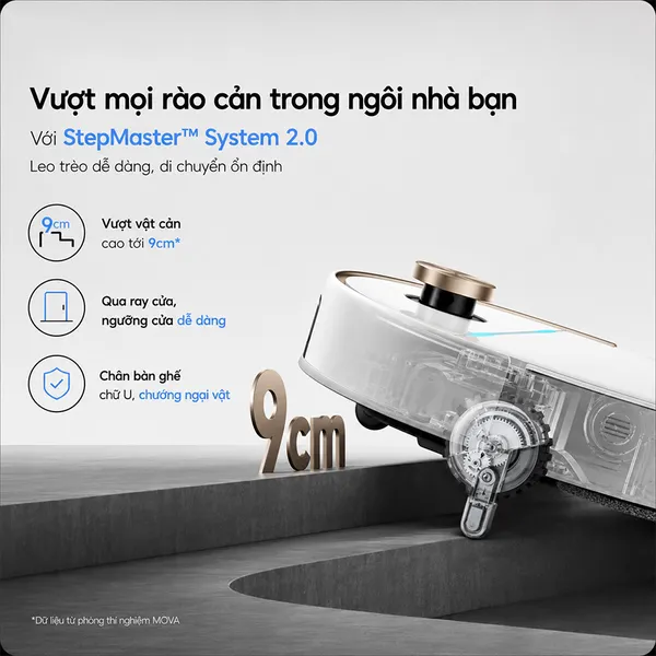 Robot Hút Bụi Lau Nhà Mova V70 Ultra Màu Đen