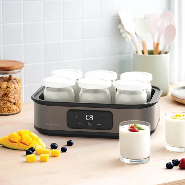 Máy Làm Sữa Chua LocknLock Digital EJY213GRY 1.08L - Màu Xám