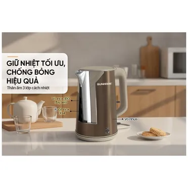 Ấm Siêu Tốc Inox 3 Lớp 1.8 Lít Sunhouse SHD1377 5