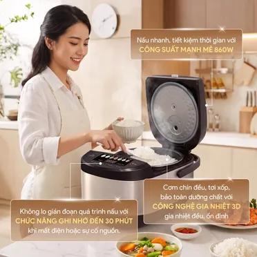 Nồi Cơm Điện Tử BlueStone RCB-5958 1.8 Lít 6