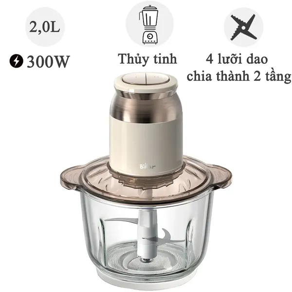 Máy Xay Thịt Bear QSJ-D03D7 2.0 Lít
