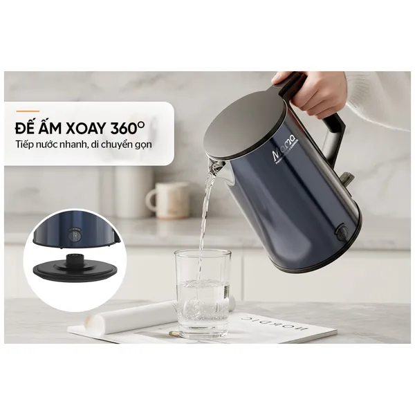 Ấm Siêu Tốc Inox 3 Lớp 1 Lít Sunhouse Mama SHD1373